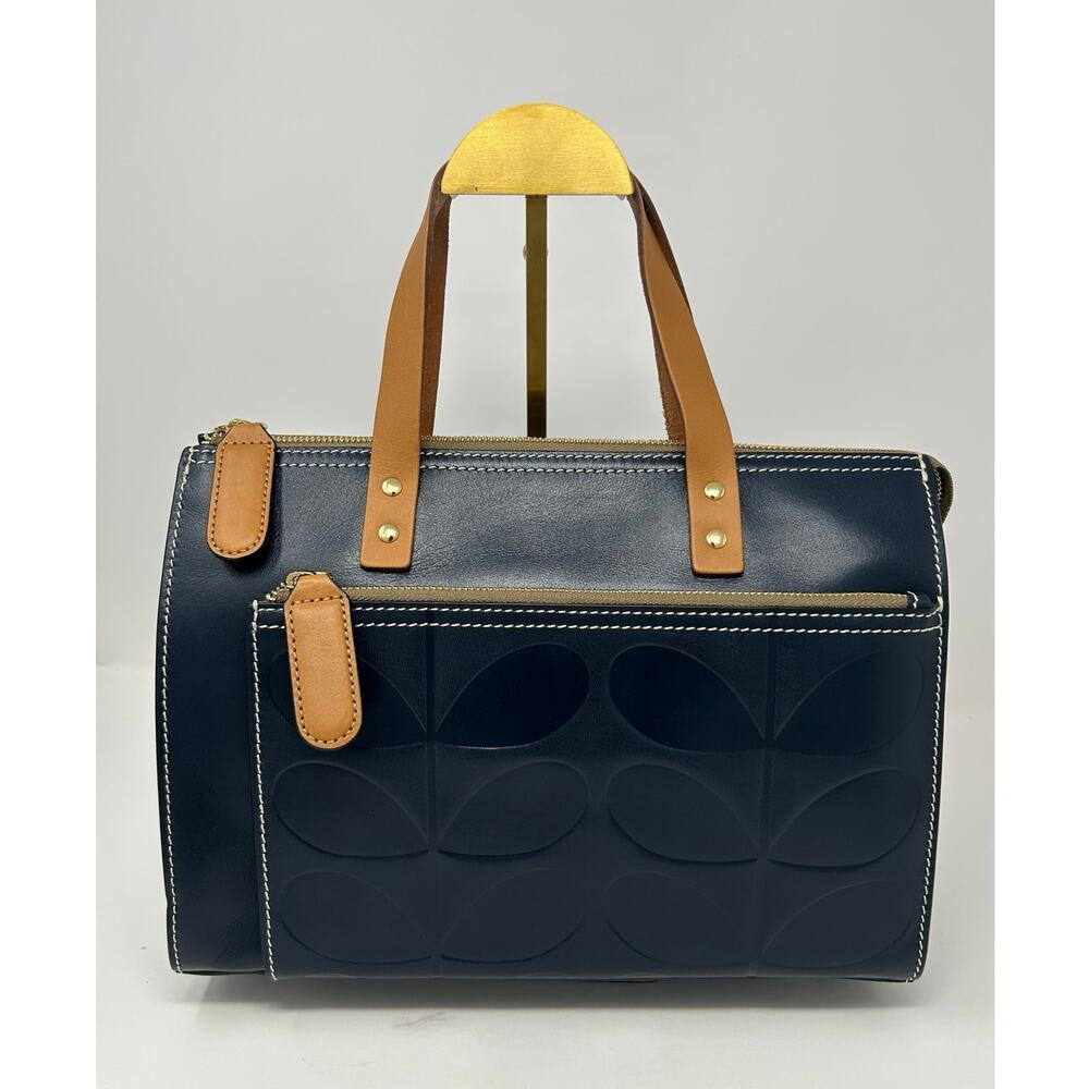 Orla Kiely Embossed Stem Willow Leather Bag